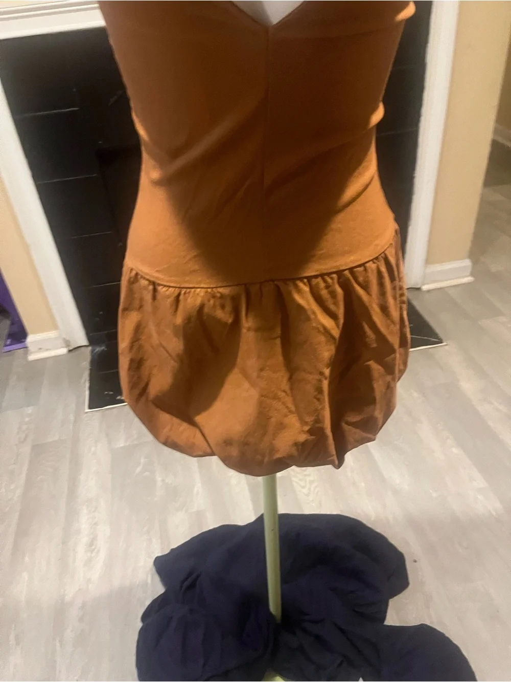 Fashion Nova Sleeveless Scoop Neck Midi Dress in Rust